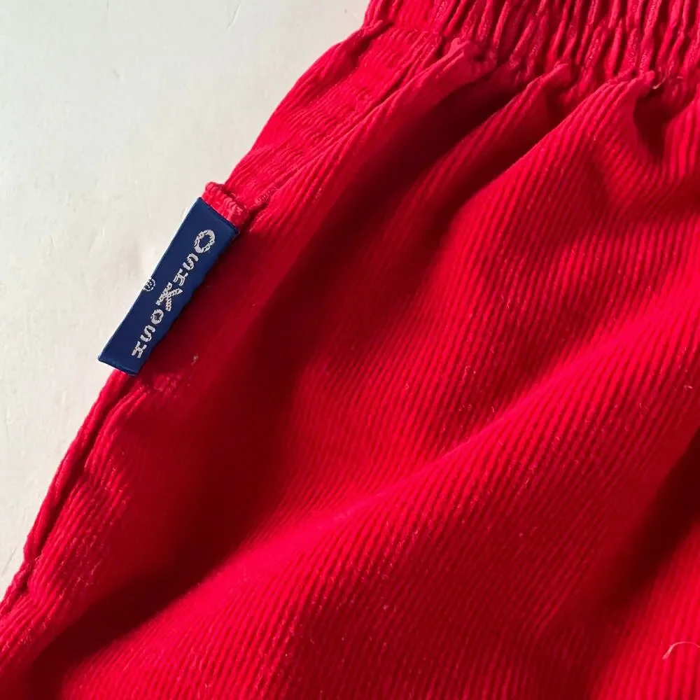 Vintage Oshkosh red cord suspender pants